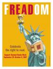 Poster, "FREADOM" Banned Books Week. Used with permission from the Office for Intellectual Freedom, American Library Association